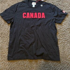 Canada Black T-Shirt with Red Accents